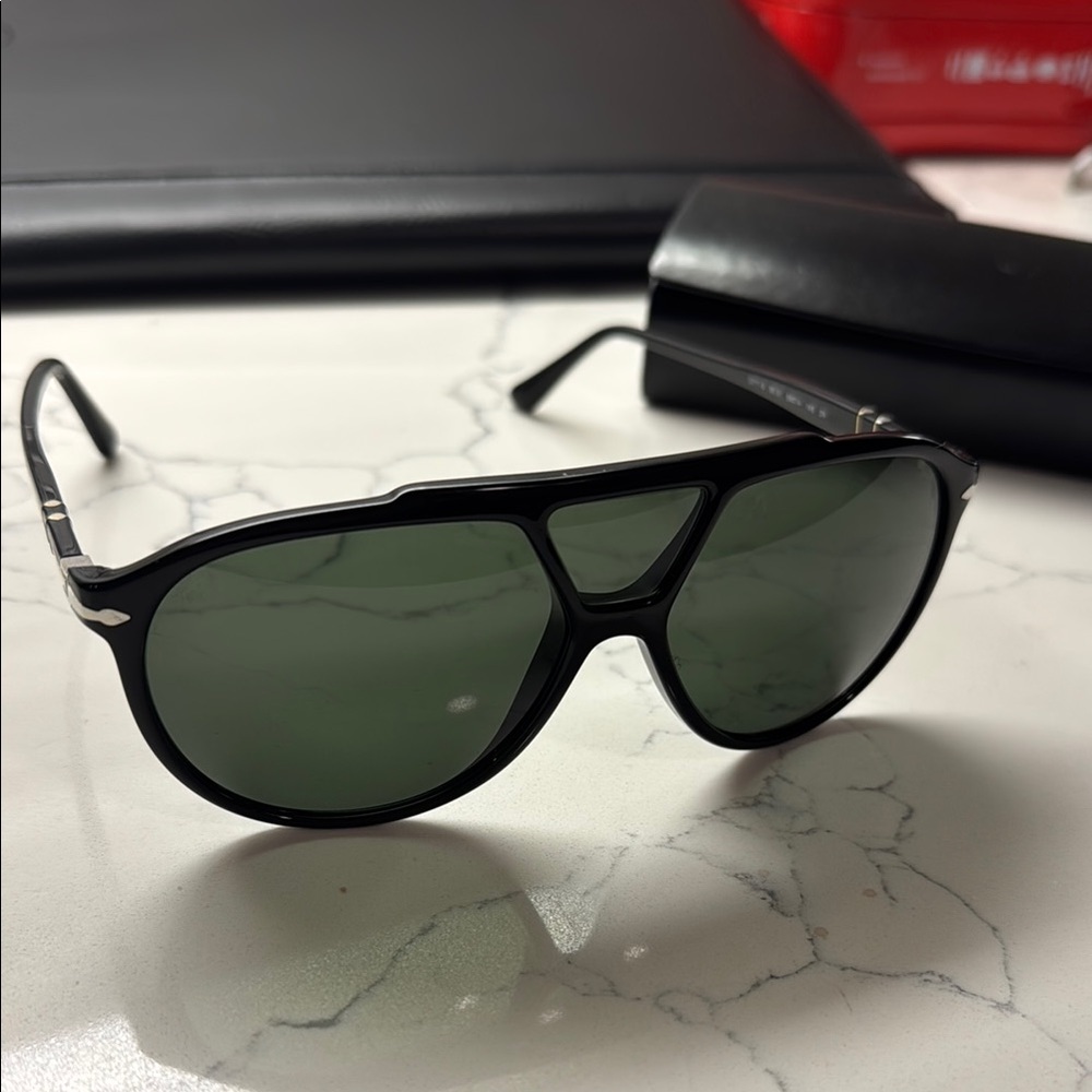 PERSOL- Black Aviator Sunglasses